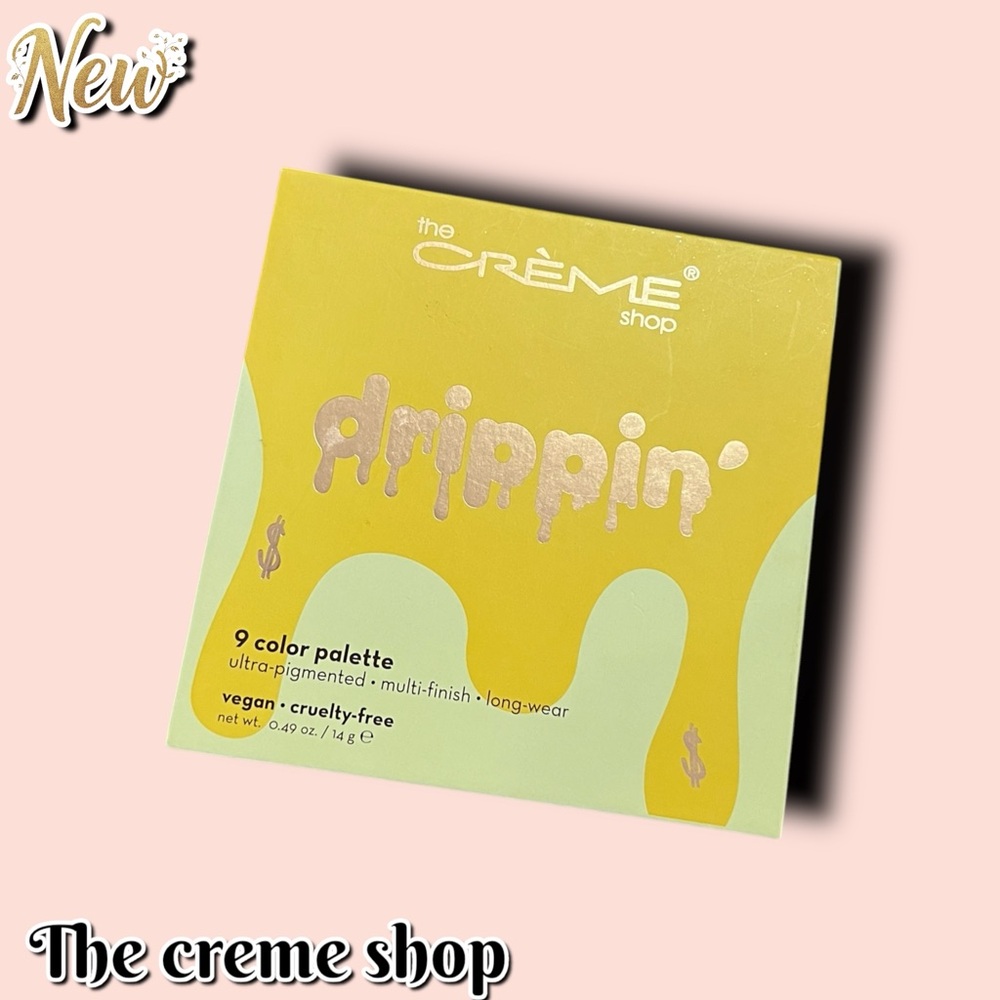 NEW NIB The Crème Shop Drippin’ 9-Color Eyeshadow Palette – Ultra-Pigmented, Lon